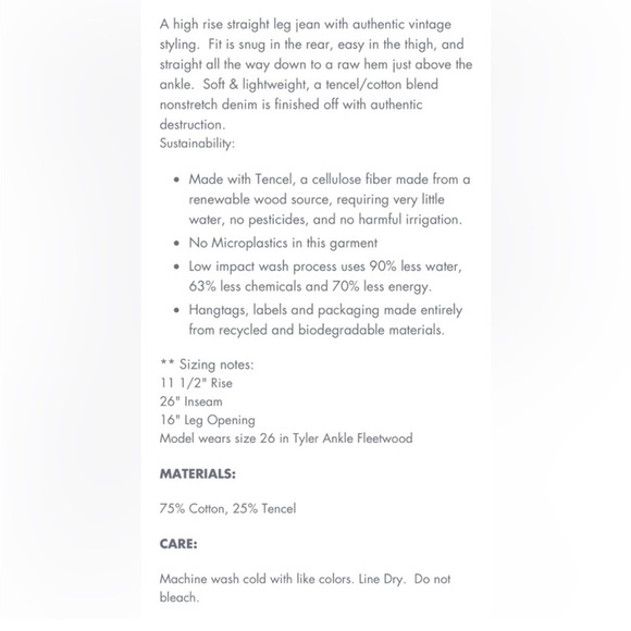 Ética Distressed Blue Jeans - Tyler Vintage Straight cut - Picture 10 of 15